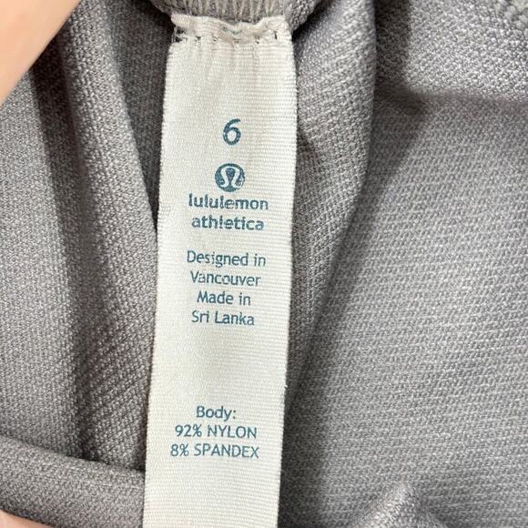 Lululemon Crop Capri Leggings Size 6 Gray Textured Ribbed Compression - Picture 3 of 12